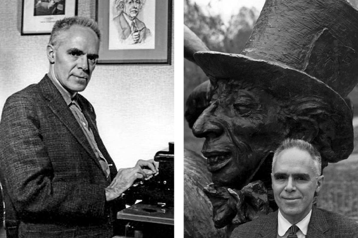 Durante la escritura de "The side of the pond" y con la estatua del "Sombrerero Loco" en Central Park. (fotos de Jim Gardner)