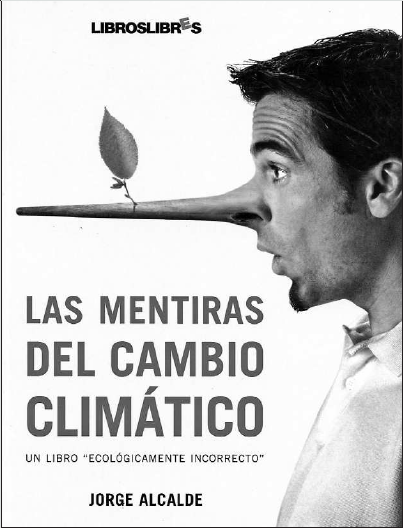 Portada del libro negacionista del periodista Jorge Alcalde